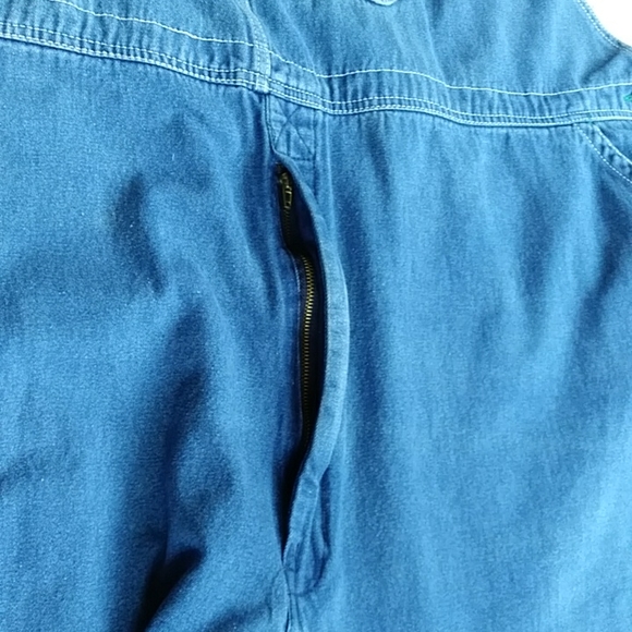 Vtg. Liberty Denim Bib Overalls 56 x 30 Carpenter Coverall Pants Blue - Picture 11 of 16
